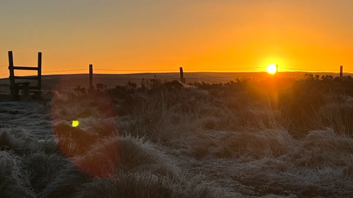 On the Ramshaw Rocks at Dawn route