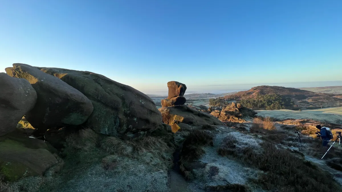 On the Ramshaw Rocks at Dawn route